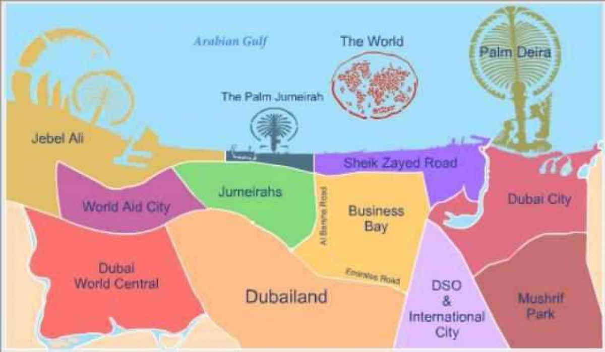 Dubai neighborhoods map